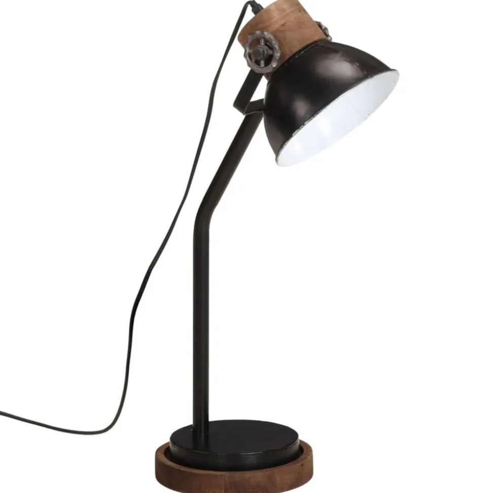 vidaXL Bureaulamp 25 W E27 18x18x60 cm zwart