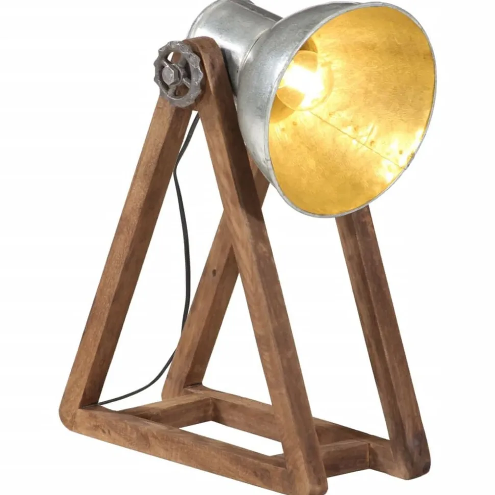 vidaXL Bureaulamp 25 W E27 30x17x40 cm vintage zilverkleurig