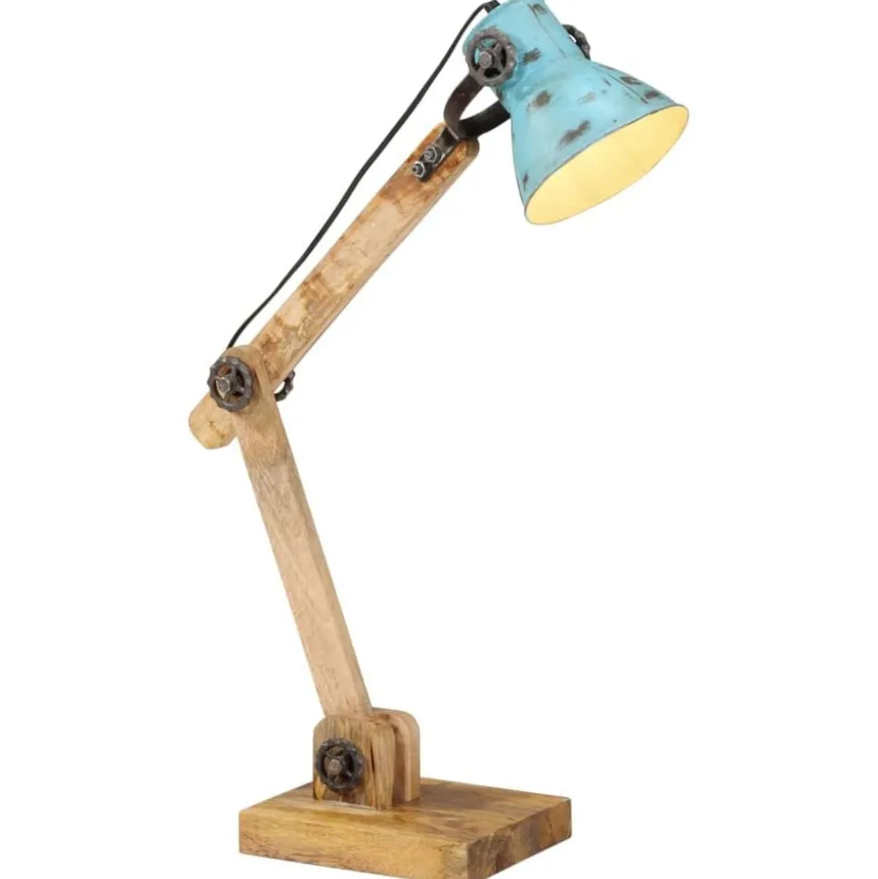 vidaXL Bureaulamp 25 W E27 23x18x96 cm verweerd blauw