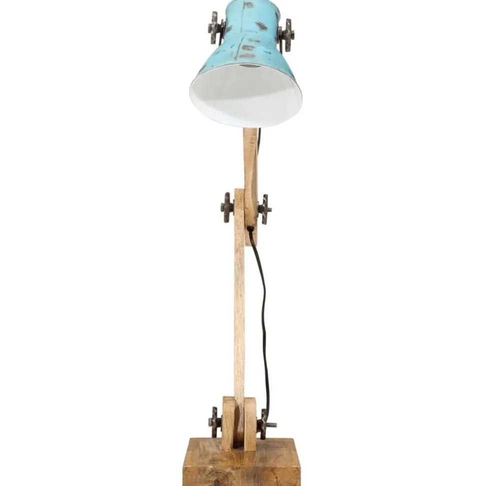 vidaXL Bureaulamp 25 W E27 23x18x96 cm verweerd blauw