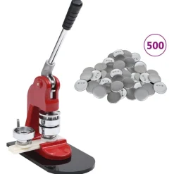 vidaXL Buttonmachine met 500 st buttononderdelen 58 mm