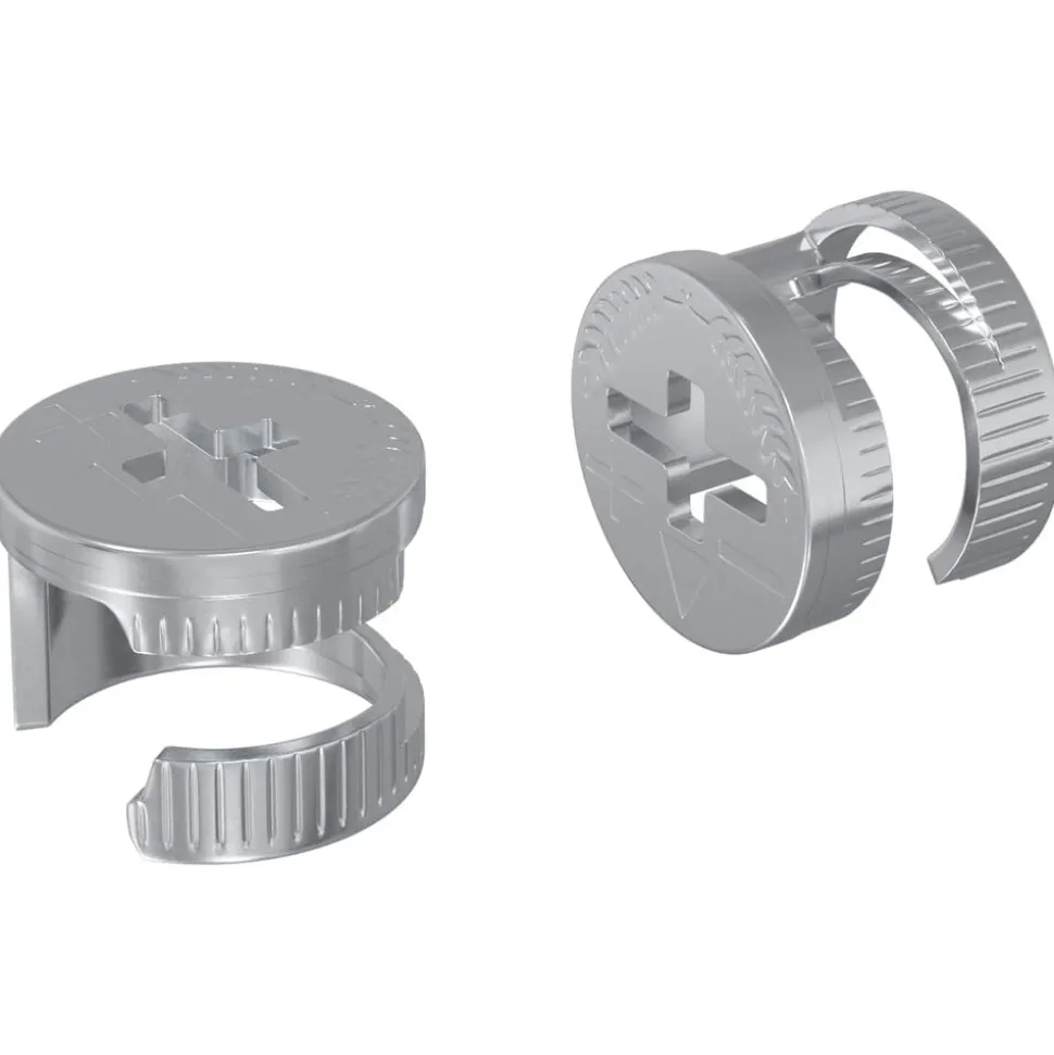vidaXL Cam Lock Moeren 2 pcs Zilver 12 x 10 mm Metaal
