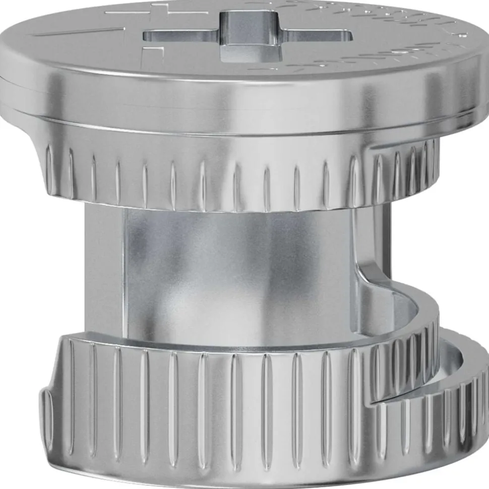 vidaXL Cam Lock Moeren 2 pcs Zilver 12 x 10 mm Metaal