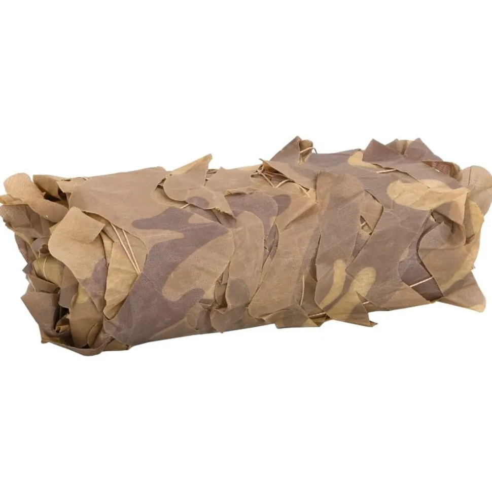 vidaXL Camouflagenet met opbergzak 312x140 cm zandkleurig