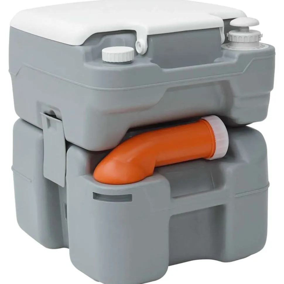 vidaXL Camping Toilet Grijs 41,5 x 36,5 x 42 cm