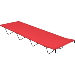 vidaXL Campingbed 180x60x19 cm oxford stof en staal rood