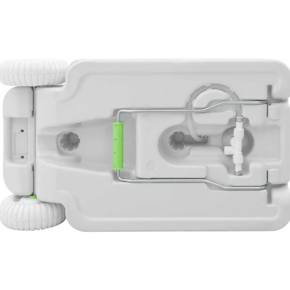 vidaXL Campinghandwasstand met wielen Grijs 72 x 42 x 103 cm