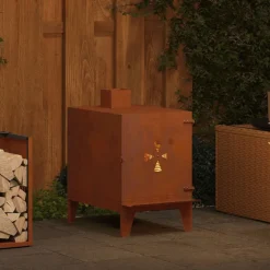vidaXL Campingkachel 35x50x60 cm cortenstaal