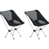 vidaXL Campingstoelen 2 st met draagtas 54x50x65 cm aluminium
