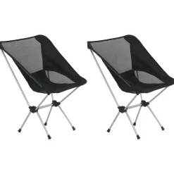vidaXL Campingstoelen 2 st met draagtas 54x50x65 cm aluminium