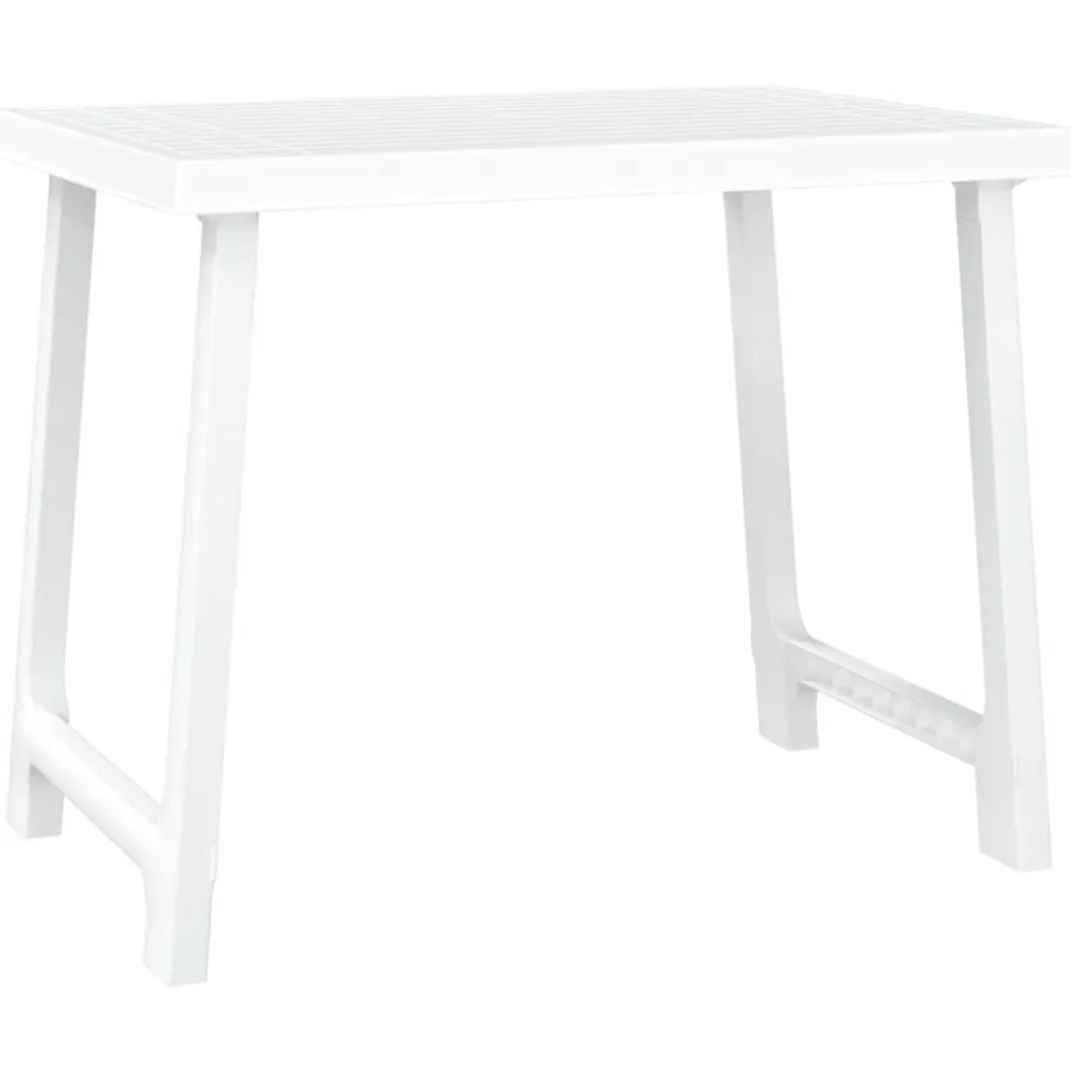 vidaXL Campingtafel hout-look 79x56x64 cm PP wit