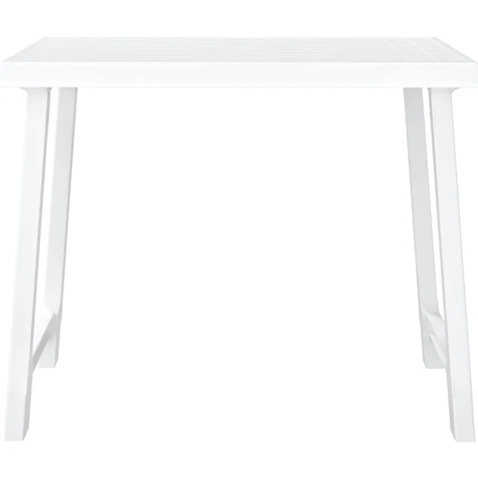vidaXL Campingtafel hout-look 79x56x64 cm PP wit