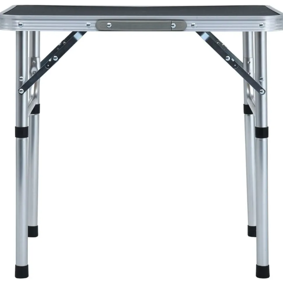 vidaXL Campingtafel inklapbaar 60x45 cm aluminium grijs