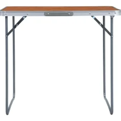 vidaXL Campingtafel inklapbaar met metalen frame 80x60 cm