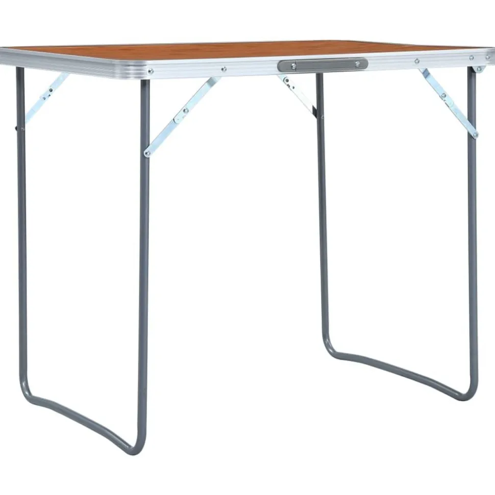 vidaXL Campingtafel inklapbaar met metalen frame 80x60 cm