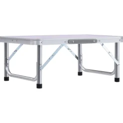vidaXL Campingtafel inklapbaar 60x45 cm aluminium wit