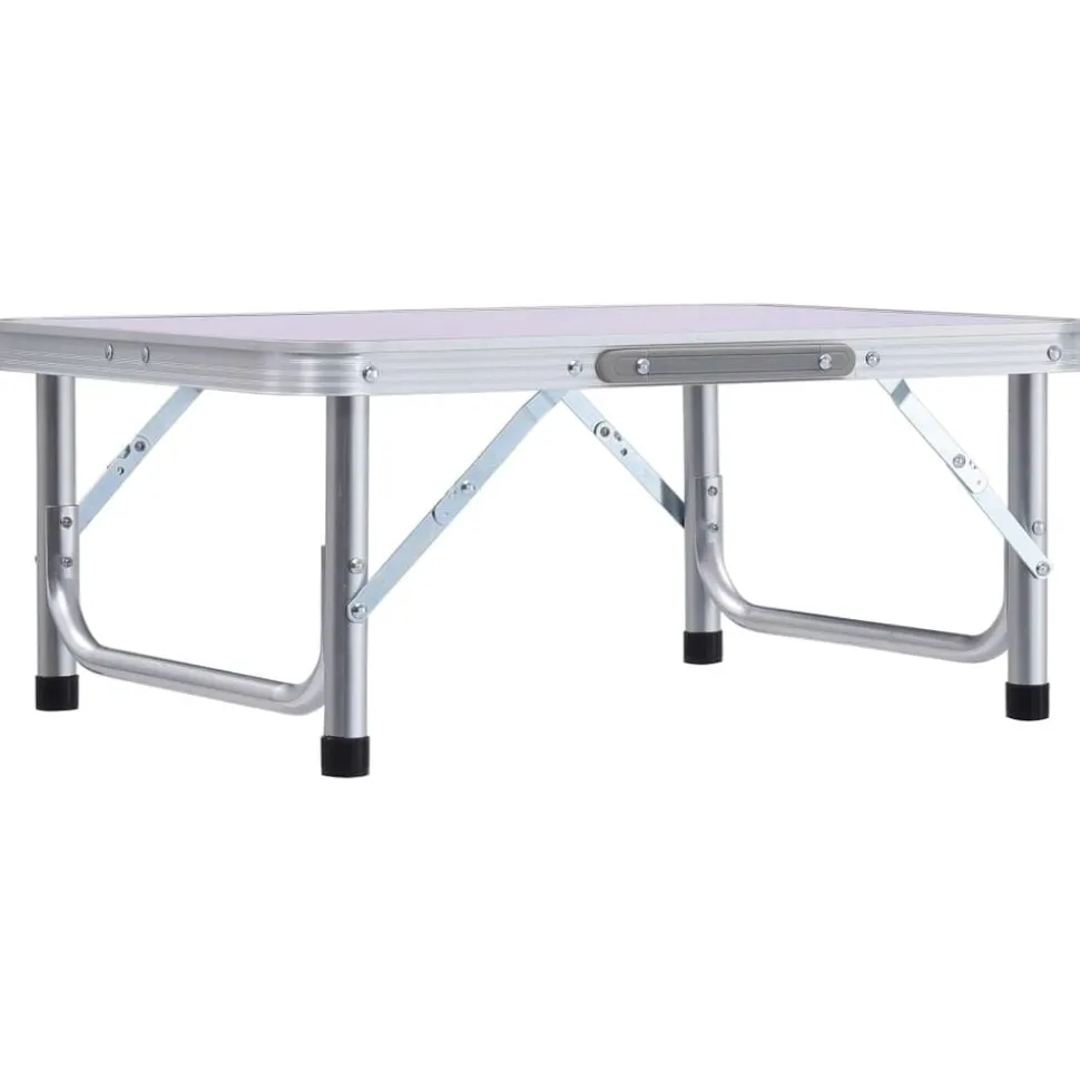 vidaXL Campingtafel inklapbaar 60x45 cm aluminium wit
