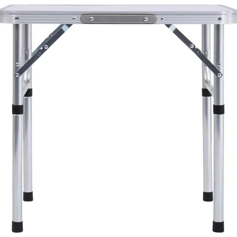 vidaXL Campingtafel inklapbaar 60x45 cm aluminium wit