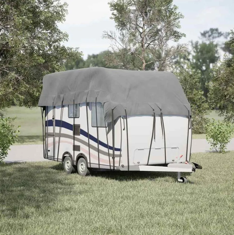 vidaXL Caravan dakbedekking 500x300 cm vliesvlies grijs