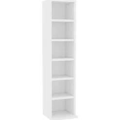 vidaXL Cd-kast 21x20x88 cm bewerkt hout wit