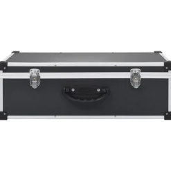 vidaXL Cd-koffer voor 80 cd's aluminium ABS zwart