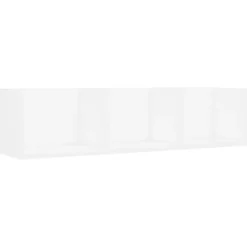 vidaXL Cd-wandschap 75x18x18 cm bewerkt hout wit