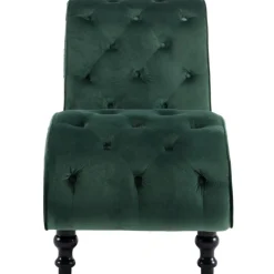 vidaXL Chaise longue fluweel groen