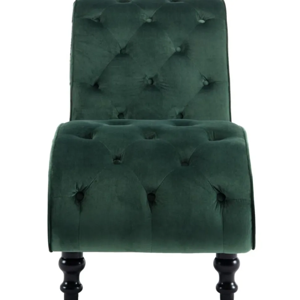 vidaXL Chaise longue fluweel groen