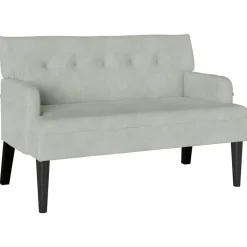 vidaXL Chesterfield Bank Lichtgrijs 112 x 65,5 x 75 cm Fluweel