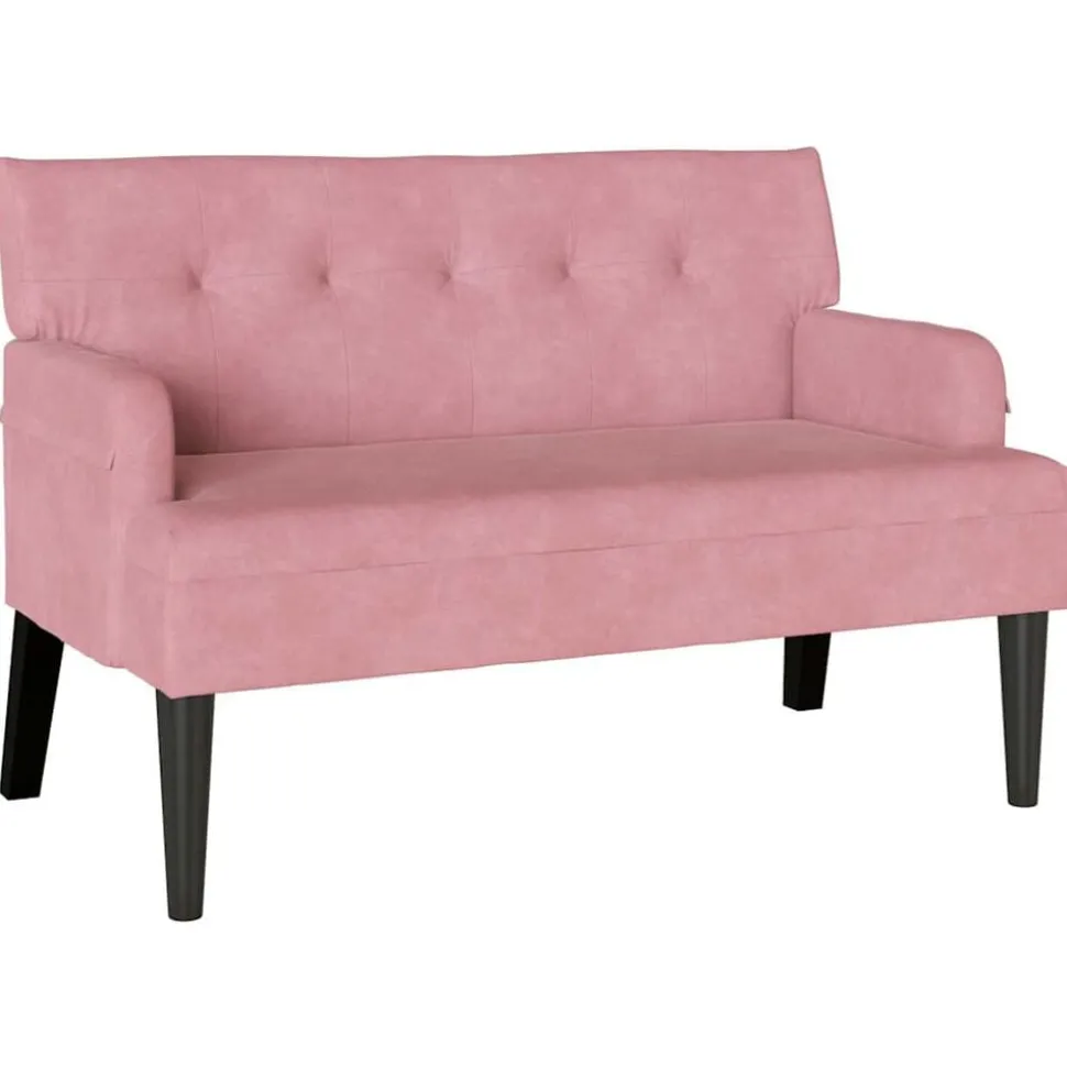 vidaXL Chesterfield Bank Roze 112 x 65,5 x 75 cm Fluweel