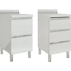 vidaXL Commerciële keukenkasten 2 stuks 50x60x96 cm roestvrij staal