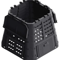 vidaXL Compostbak 480 L 93,3x93,3x80 cm zwart