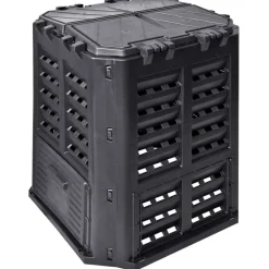 vidaXL Compostbak 360 L 68,9x68,9x83,9 cm zwart