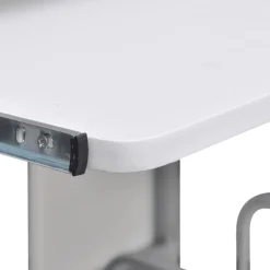 vidaXL Computerbureau 110x52x88,5 cm bewerkt hout wit