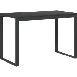 vidaXL Computerbureau 110x60x73 cm spaanplaat zwart