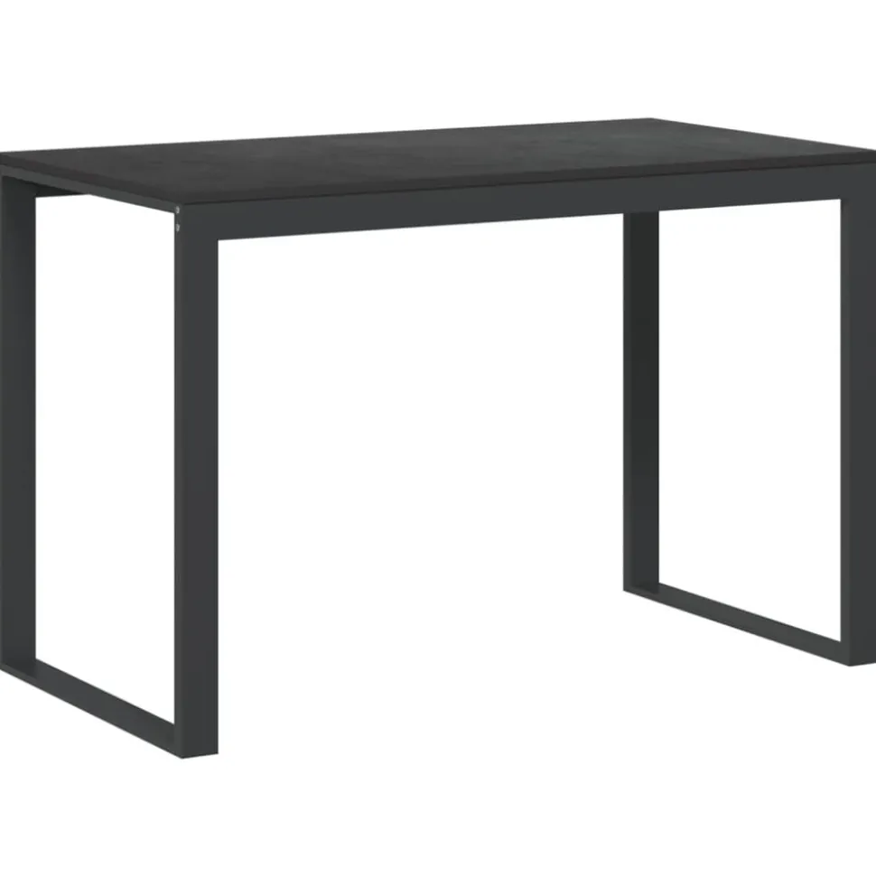 vidaXL Computerbureau 110x60x73 cm spaanplaat zwart
