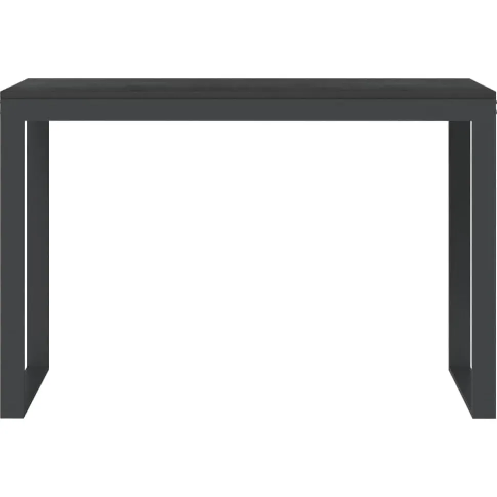 vidaXL Computerbureau 110x60x73 cm spaanplaat zwart