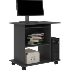 vidaXL Computerbureau 80x50x75 cm spaanplaat grijs