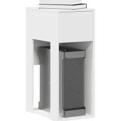 vidaXL Computertorenstandaard met lade 30x44x74 cm wit