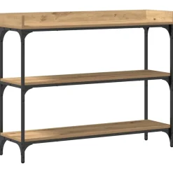 vidaXL Console Tafel artisanaal eikenkleurig 100 x 30 x 80 cm