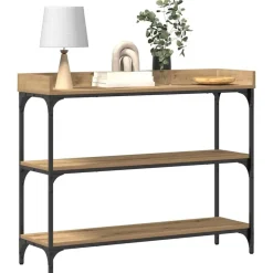 vidaXL Console Tafel artisanaal eikenkleurig 100 x 30 x 80 cm