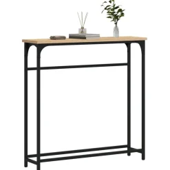 vidaXL Consoletafel Sonoma Eiken 75x19,5x75 cm Bewerkt Hout