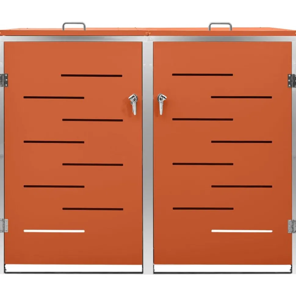 vidaXL Containerberging dubbel 138x77,5x112,5 cm roestvrij staal