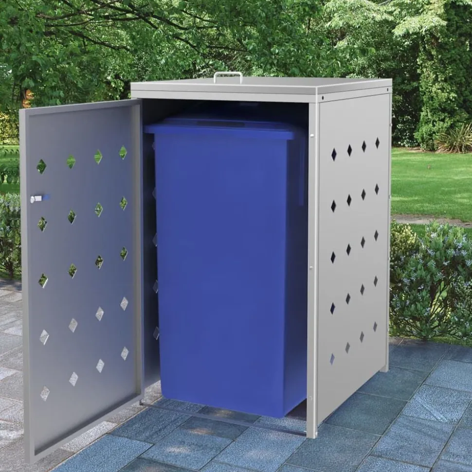 vidaXL Containerberging enkel 240 L roestvrij staal