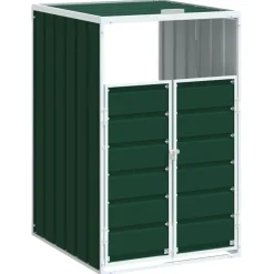 vidaXL Containerberging voor 1 container 72x81x115 cm staal groen