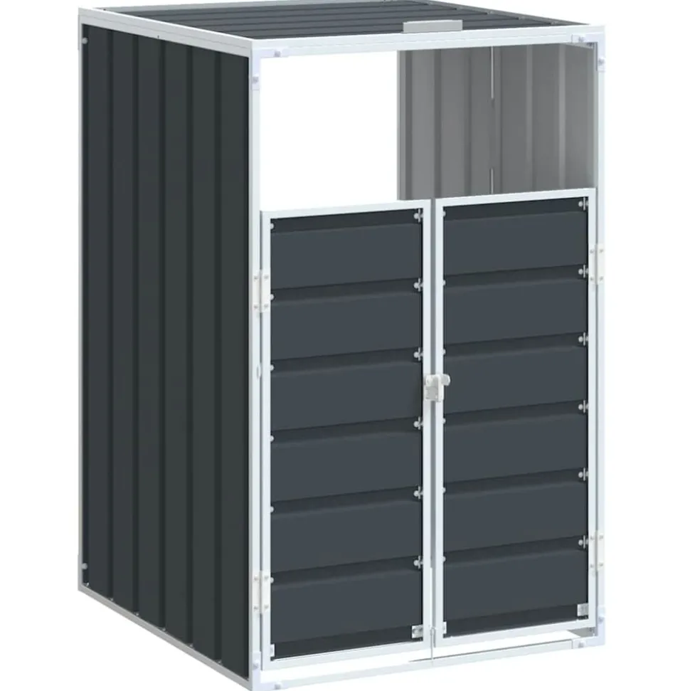vidaXL Containerberging voor 1 container 72x81x115 cm staal antraciet