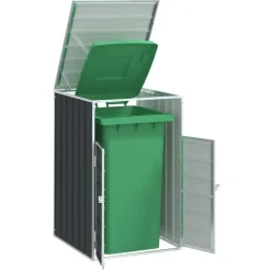 vidaXL Containerberging voor 1 container 72x81x115 cm staal antraciet