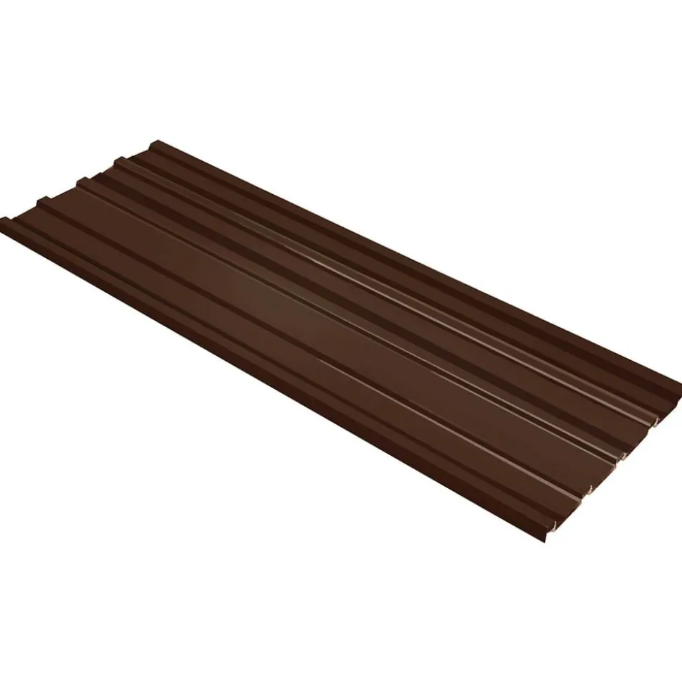 vidaXL Dakpaneel 12 pcs Bruin 129 x 45 cm Gegalvaniseerd staal