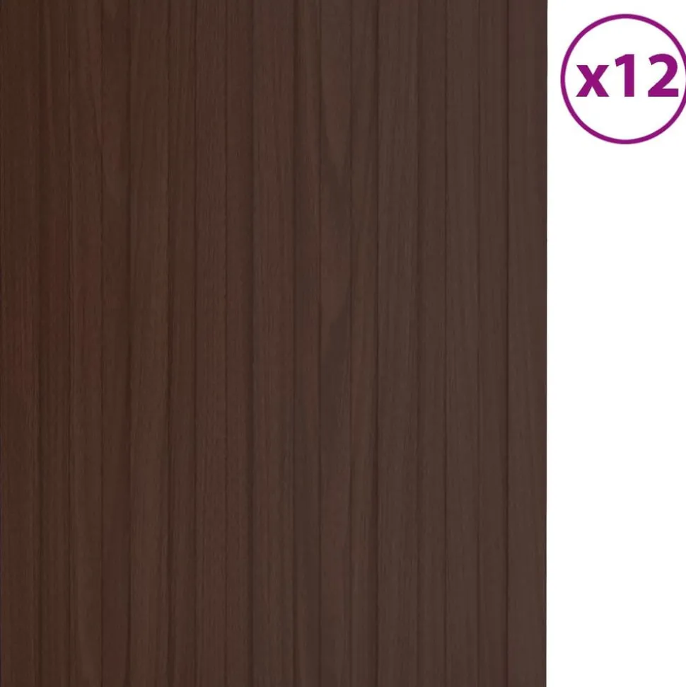 vidaXL Dakpaneel 12 pcs Bruin 60 x 45 cm Gegalvaniseerd staal