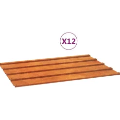 vidaXL Dakpanelen 12 st 60x44 cm cortenstaal roestig
